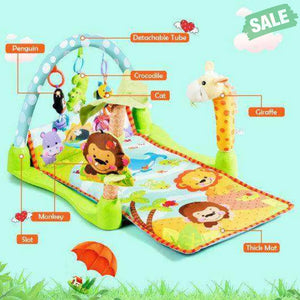 4-in-1 Baby Play Gym Mat with 3 Hanging Educational Toys Baby Gyms & Playmats