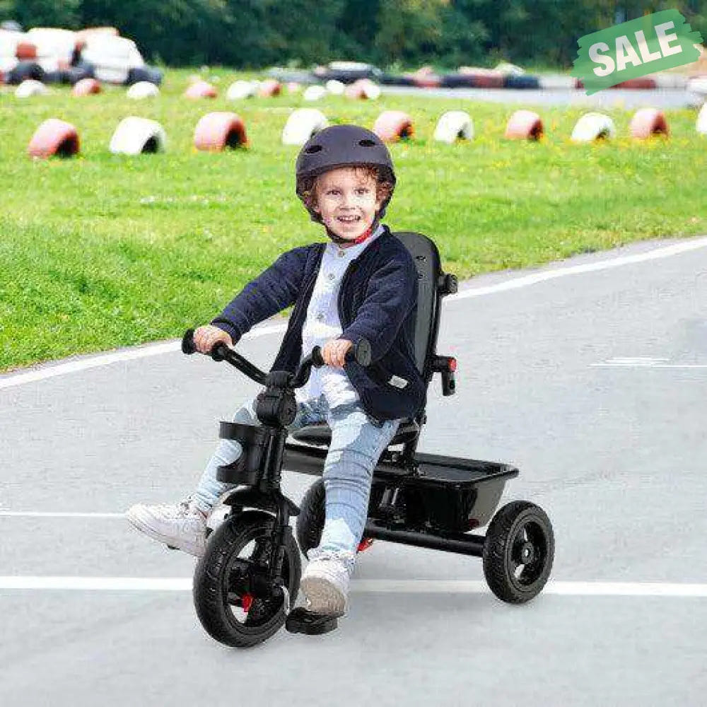4-in-1 Baby Tricycle Toddler Trike with Convertible Seat-Blue Blue Baby Strollers