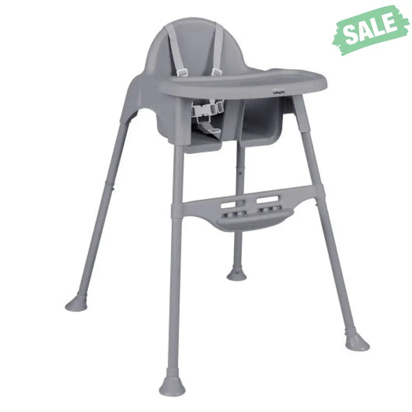 4 in 1 Convertible Kids Dining High Chair with Adjustable Removable Tray and Footrest-White High Chairs