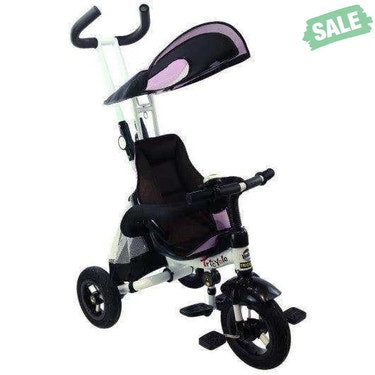 4-in-1 Detachable Learning Baby Tricycle Stroller w/ Canopy Bag-Pink Baby Strollers