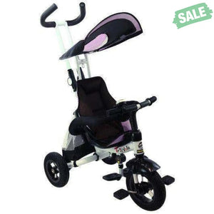 4-in-1 Detachable Learning Baby Tricycle Stroller w/ Canopy Bag-Pink Baby Strollers