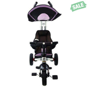 4-in-1 Detachable Learning Baby Tricycle Stroller w/ Canopy Bag-Pink Baby Strollers