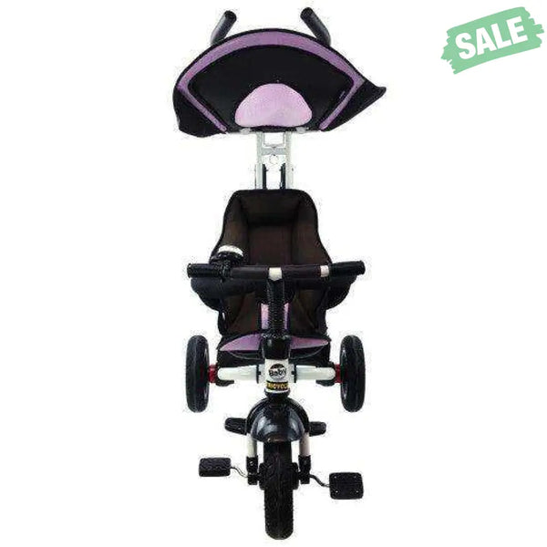 4-in-1 Detachable Learning Baby Tricycle Stroller w/ Canopy Bag-Pink Baby Strollers