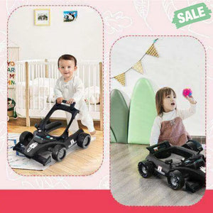 4-in-1 Foldable Activity Push Walker with Adjustable Height-Red Red Baby Walkers