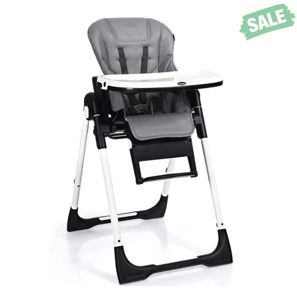 4-in-1 High Chair–Booster Seat with Adjustable Height and Recline-Black High Chairs