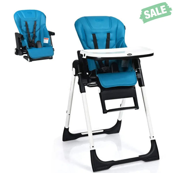 4-in-1 High Chair–Booster Seat with Adjustable Height and Recline-Black High Chairs