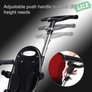 4-in-1 Kids Tricycle with Adjustable Push Handle-Blue Blue Baby Strollers