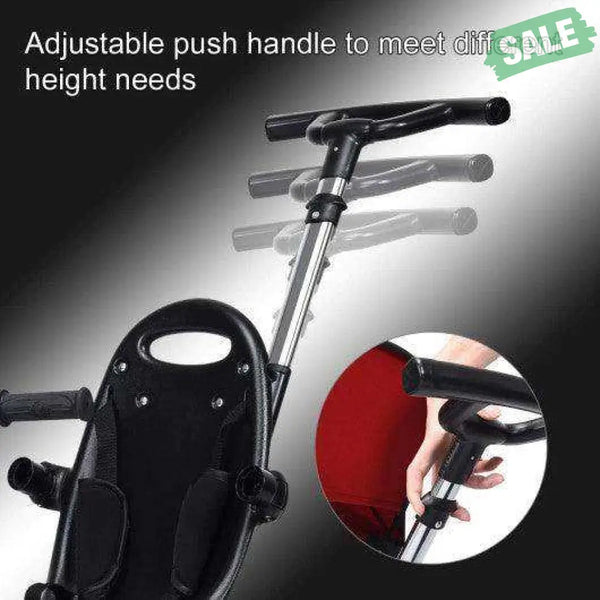 4-in-1 Kids Tricycle with Adjustable Push Handle-Blue Blue Baby Strollers