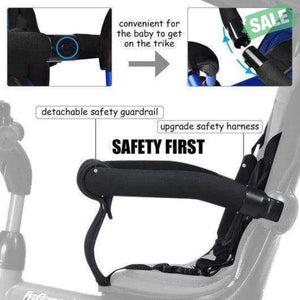 4-in-1 Kids Tricycle with Adjustable Push Handle-Blue Blue Baby Strollers