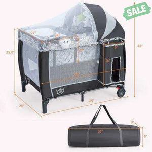 4-in-1 Portable Baby Playard with Changing Station and Net