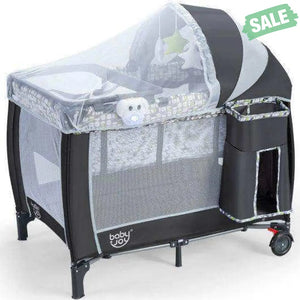 4-in-1 Portable Baby Playard with Changing Station and Net