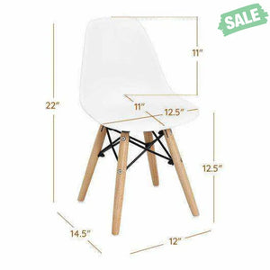 4 PCS Children Chair Set Medieval Style Dining Chairs with Wood Legs Kids Chairs & Seating