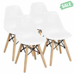 4 PCS Children Chair Set Medieval Style Dining Chairs with Wood Legs Kids Chairs & Seating