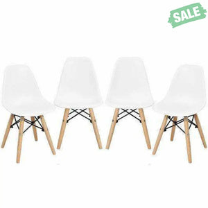 4 PCS Children Chair Set Medieval Style Dining Chairs with Wood Legs Kids Chairs & Seating