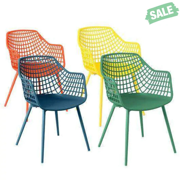 4 Pieces Kids Chairs with Curved Backrest and Ergonomic Armrests Kids Chairs & Seating