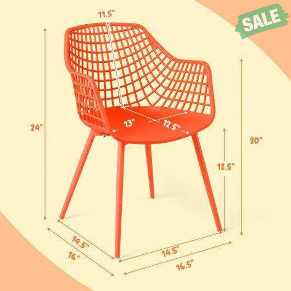 4 Pieces Kids Chairs with Curved Backrest and Ergonomic Armrests Kids Chairs & Seating