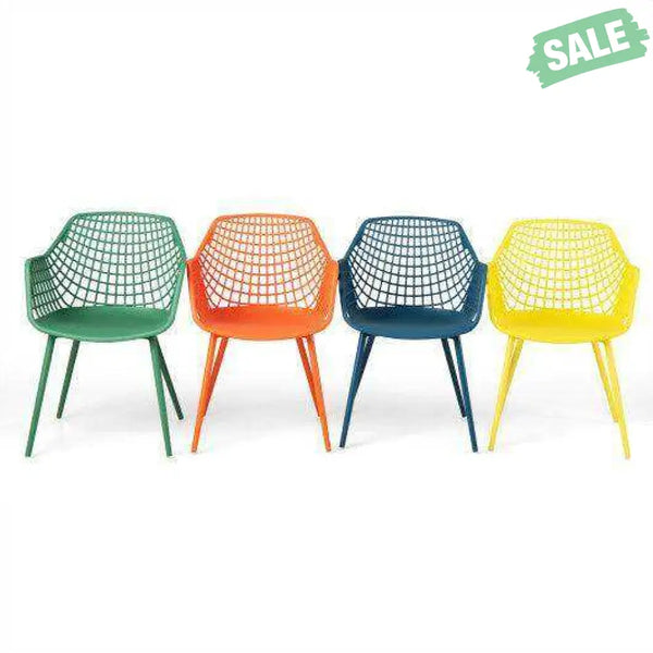 4 Pieces Kids Chairs with Curved Backrest and Ergonomic Armrests Kids Chairs & Seating