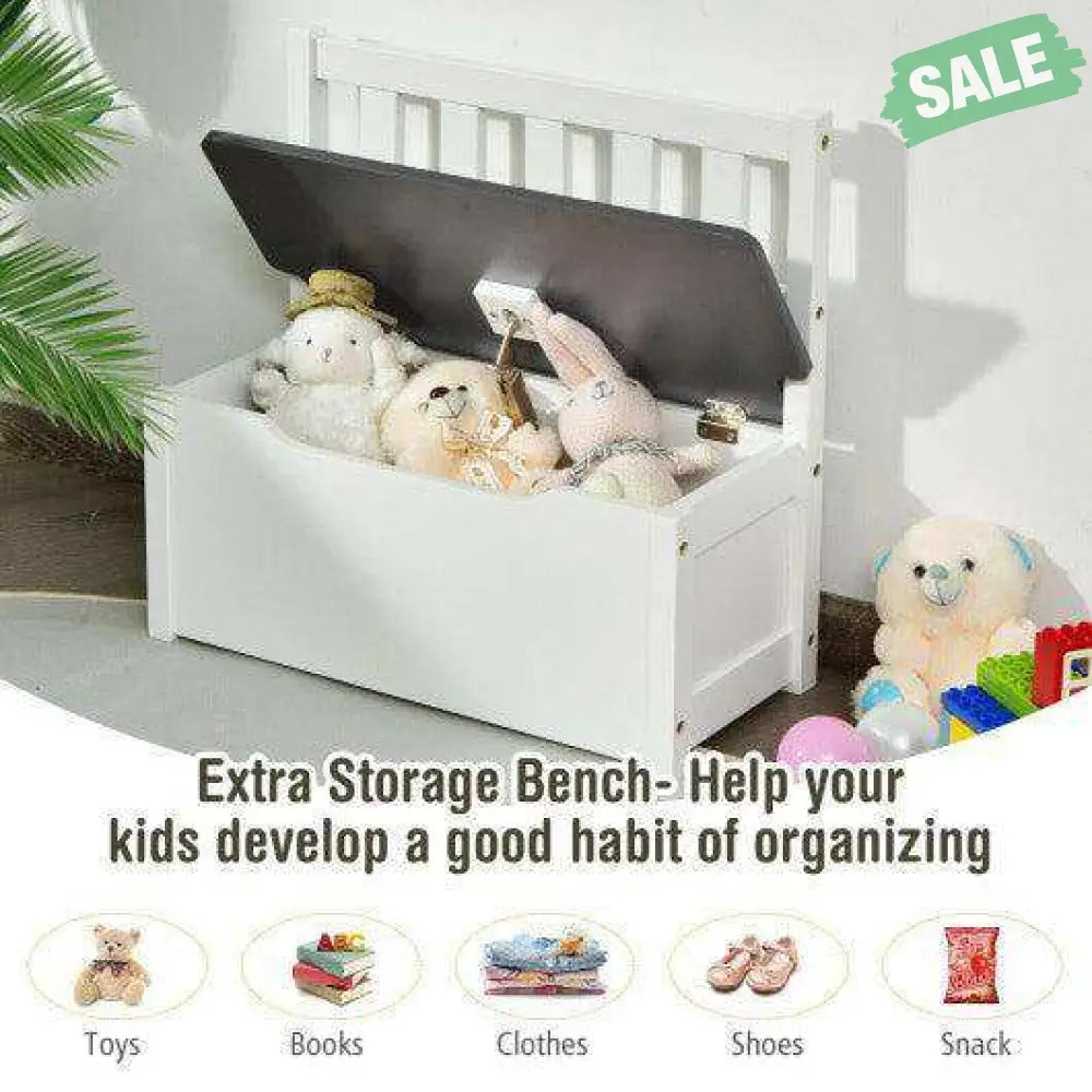4 Pieces Kids Wooden Activity Table and Chairs Set with Storage Bench and Study Desk-Gray Natural Kids Table & Chair