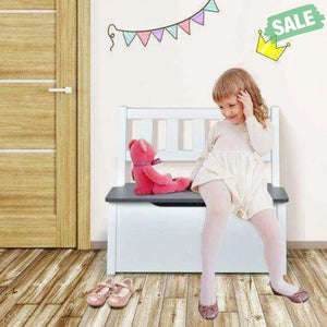 4 Pieces Kids Wooden Activity Table and Chairs Set with Storage Bench and Study Desk-Gray Natural Kids Table & Chair