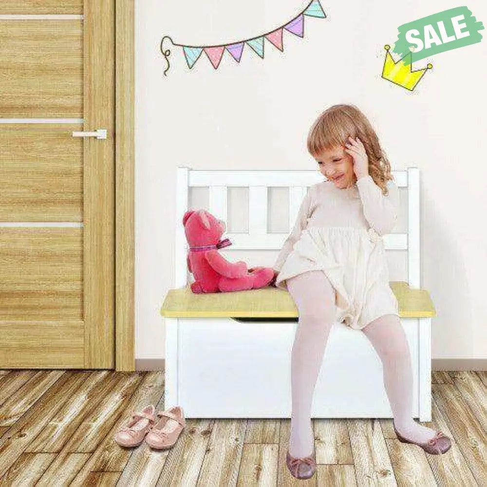 4 Pieces Wooden Activity Table Chairs Set Storage Bench Study Desk