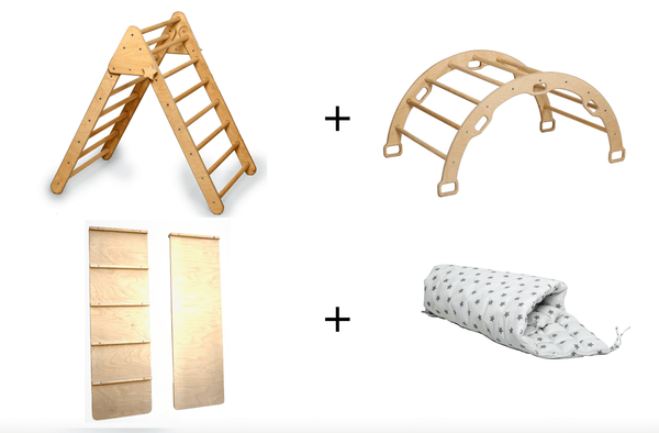 Climbing Triangle - Arch Rocker - XL Pillow and Ramp / 4 Pieces Set