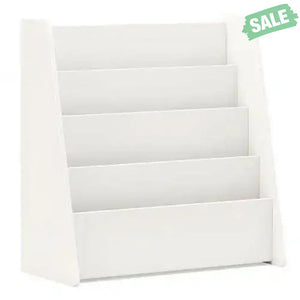 4-Tier Kids Bookshelf with Deep Compartments for Bedroom-Natural Natural Kids Storage