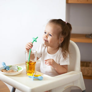 BabieStraws (Set of 2) Flexible Straws with Choke Guard