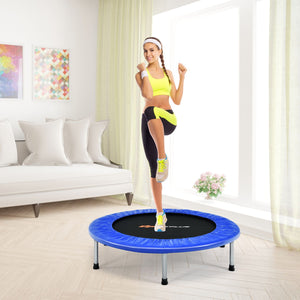40" Foldable Fitness Trampoline with Safety Pad for Adults and Kids