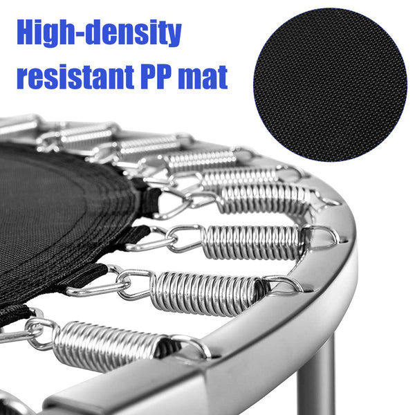 40" Foldable Fitness Trampoline with Safety Pad for Adults and Kids