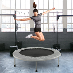 40" Foldable Fitness Trampoline with Safety Pad for Adults and Kids