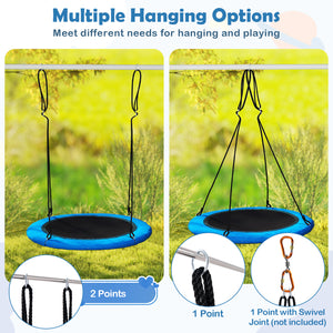 40 Inches Saucer Tree Swing Round with Lights for Kids and Adults