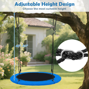 40 Inches Saucer Tree Swing Round with Lights for Kids and Adults