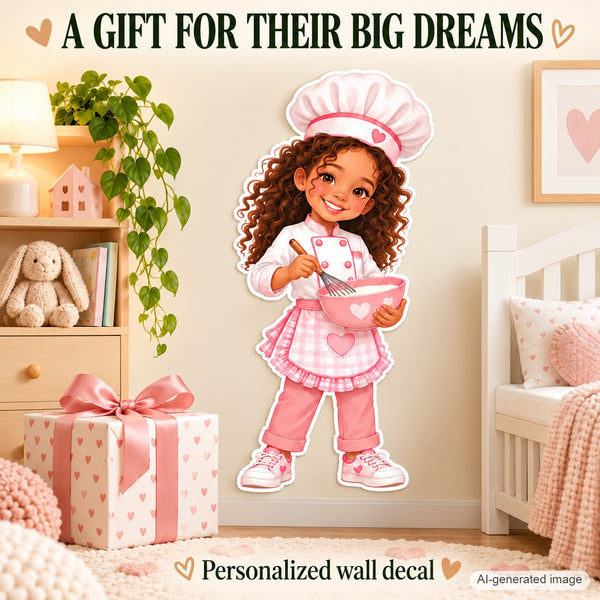 Personalized Baker Wall Decal from Photo, Dream Job Sticker, image 9