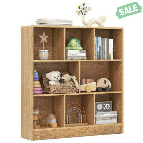 41 Inches 8-Cube Freestanding Bookcase for Kids-White White Kids Storage