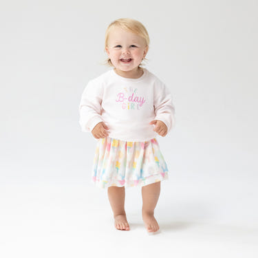 "Colorful birthday tutu skirt for babies, perfect for celebrations and special occasions."