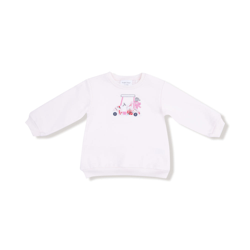 Baby golf puffy oversized sweatshirt in soft fabric, perfect for cozy playtime and stylish outings.