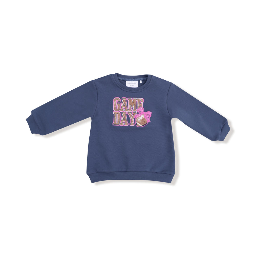 Vintage indigo oversized sweatshirt for babies, perfect for cozy and stylish comfort.