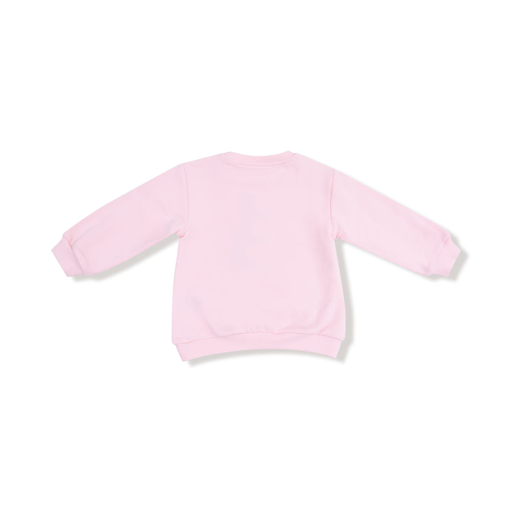 Pink #1 Fan oversized sweatshirt for babies, perfect for showing team spirit in comfort and style.