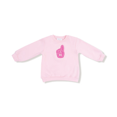 Varsity - Pink - #1 Fan Oversized Sweatshirt