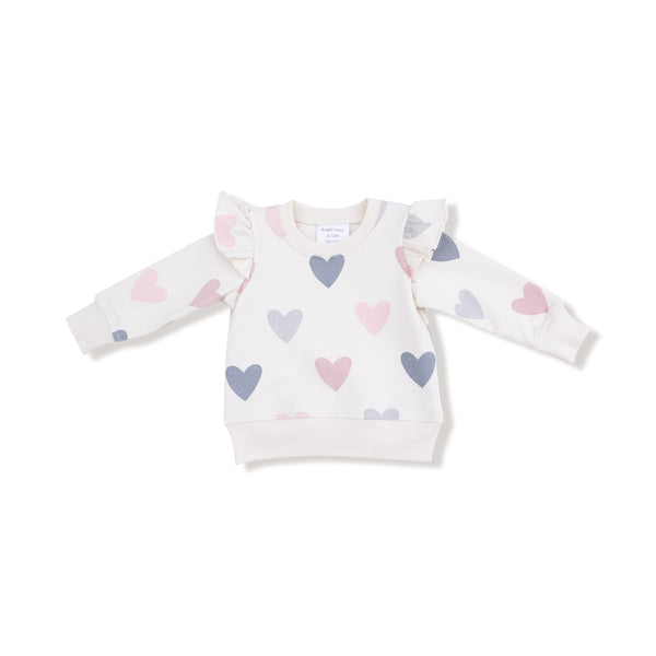 Hearts - Ruffle Sweatshirt