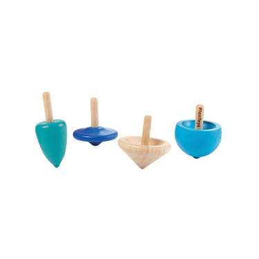 Colorful mini spinning tops for babies, perfect for playtime and developing motor skills.