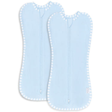 Easy Zipper Swaddle Blankets in Blue for comfortable and secure baby swaddling. Perfect for newborns.