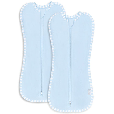 Easy Zipper Swaddle Blankets in Blue