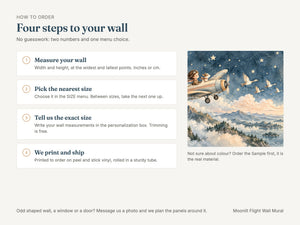 Watercolor Moonlit Flight Wall Mural, image 6