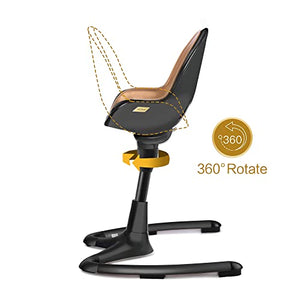 Modern High Chair: Adjustable Recline, 360° Rotation for Enhanced Durability, Stylish and Versatile Dining Chair for Babies and Toddlers