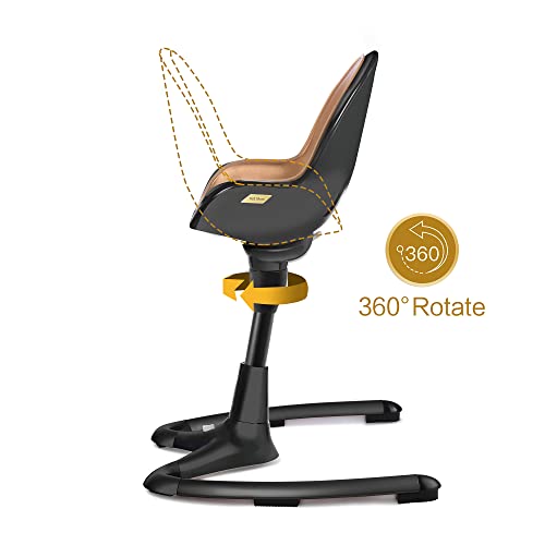 Modern High Chair: Adjustable Recline, 360° Rotation for Enhanced Durability, Stylish and Versatile Dining Chair for Babies and Toddlers