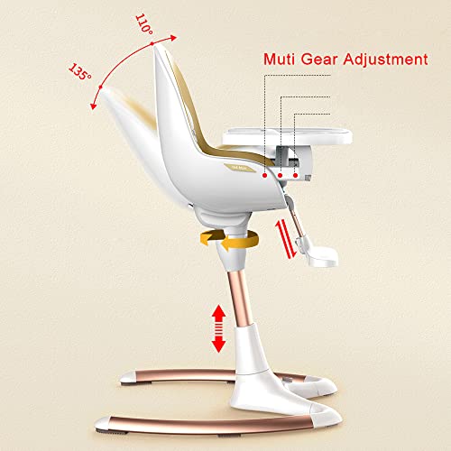 Modern High Chair: Adjustable Recline, 360° Rotation for Enhanced Durability, Stylish and Versatile Dining Chair for Babies and Toddlers