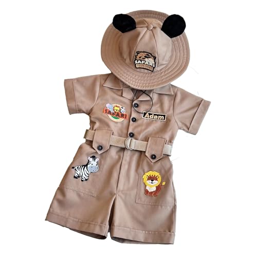 Personalized Handmade Safari Explorer Costume for Toddler by Costumes Club, Brown color