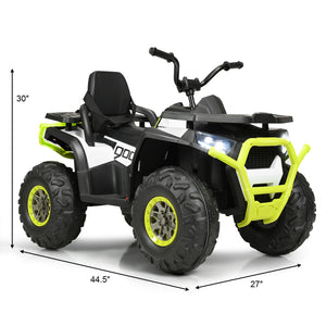 12V kids electric ATV quad with MP3 and LED lights, shown at angle 21, perfect for outdoor fun and adventure.