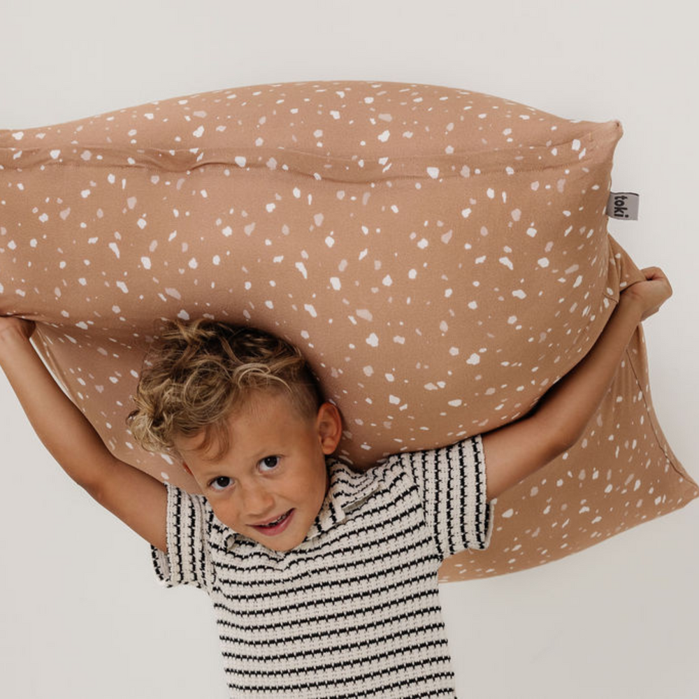 Terrazzo Clay Bean Bag for babies, offering comfort and style in a playful design. Perfect for nurseries and playrooms.